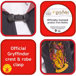 Rubie's Official Harry Potter Gryffindor Classic Robe Costume, Childs Fancy Dress