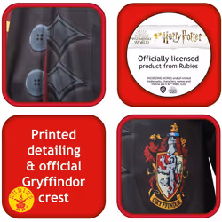 Rubie's Official Harry Potter Gryffindor Printed Classic Robe, Childs Costume