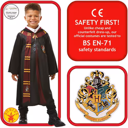 Rubie's Official Harry Potter Gryffindor Printed Classic Robe, Childs Costume