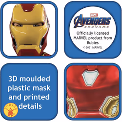 Rubie's Official Marvel Avengers Endgame Iron Man Classic Childs Costume, Kids Superhero Fancy Dress