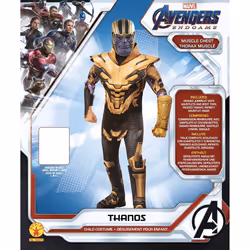 Rubie's Official Marvel Avengers Endgame Thanos Deluxe Childs Costume, Kids Superhero Fancy Dress