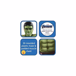 Rubie's Official Marvel Avengers Endgame Hulk Deluxe Childs Costume, Kids Superhero Fancy Dress