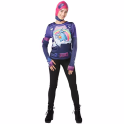 ) Adult Brite Bomber Top and Snood - Fortnite - Ladies Costume - Small (UK 8-10