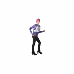 costume Fortnite ladies polyester purple 2 piece size XS