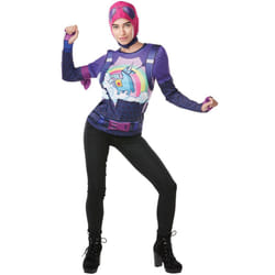 ) Tween Brite Bomber Top and Snood - Fortnite - Girls Costume - Age (9-10 years