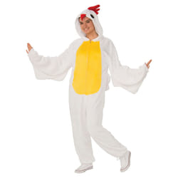 Rubie's Adult Comfy Wear One-Piece Hooded Costume Jumpsuit  Chicken  S