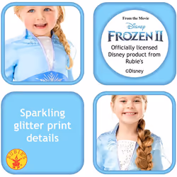 Rubie's Official Disney Frozen 2, Elsa Classic Travel Dress, Childs Costume