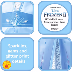 Rubie's Official Disney Frozen 2, Elsa Premium Dress, Childs Costume