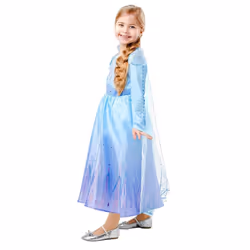 ) Child Deluxe Elsa Dress Girls Costume - Frozen 2 - Large (Age 7-8
