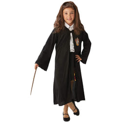 Rubie's Official Harry Potter Hermione Granger Gryffindor Costume Set, with Robe, Wig and Wand, One Size Approx Age 4-8 Years, Black