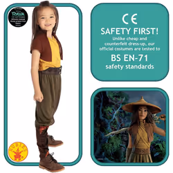Rubies Official Disney Raya Deluxe Costume, Raya and the Last Dragon Girls Kids Fancy Dress