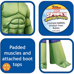 Rubies Official Marvel Spidey and His Amazing Friends Hulk Deluxe Toddler Costume, Kids Superhero Fancy Dress