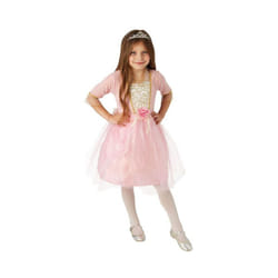 Childs Rose Princess Costume With Fiber Optic Light Twinkle Skirt - Medium