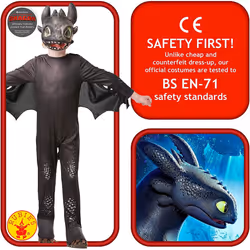 Rubie's Official How to Train Your Dragon - Toothless Dragon, Childs Costume Deluxe