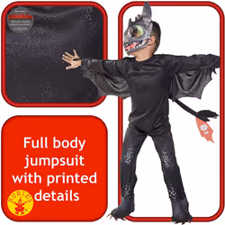 Rubie's Official How to Train Your Dragon - Toothless Dragon, Childs Costume Deluxe