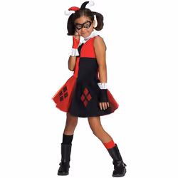 Rubie's Official DC Comic Harley Quinn Child's Costume, Tutu Dress, Girls Super Villain