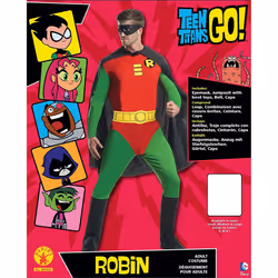 Rubie's Official DC Comics Robin Classic Mens Costume, Adult Superhero Fancy Dress