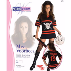 Rubie's Official Ladies Miss Jason Voorhees Friday The 13th, Adult Costume - X-small