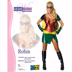 Rubie's Official Ladies Robin Batman Sexy, Adult Costume - X-Small