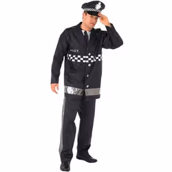 Police Officer Adult FANCY DRESS Men's Costume Large Size Outfit Rubie