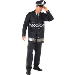 Police Officer Adult FANCY DRESS Men's Costume Large Size Outfit Rubie