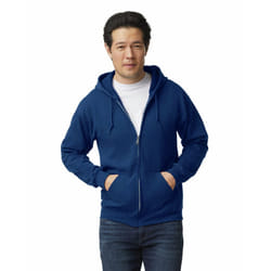 Gildan Adult Fleece Zip Hoodie Sweatshirt  Style G18600  Multipack  Navy 1-pack  Small