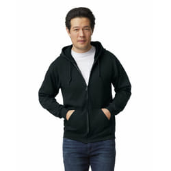 Gildan Adult Fleece Zip Hoodie Sweatshirt  Style G18600  Multipack  Black 1-pack  Small