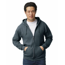 Gildan Adult Fleece Zip Hoodie Sweatshirt  Style G18600  Multipack  Dark Heather 1-pack  XX-Large