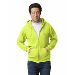 Gildan Adult Fleece Zip Hoodie Sweatshirt  Style G18600  Multipack  Safety Green 1-pack  XX-Large