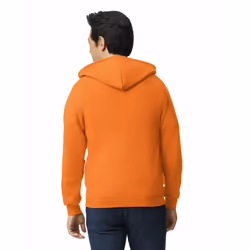 Gildan Fleece Zip Hoodie Sweatshirt  Style G18600  Multipack  Safety Orange 1-Pack