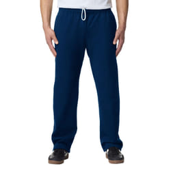 Gildan Adult Fleece Open Bottom Sweatpants with Pockets  Style G18300  Navy  Medium