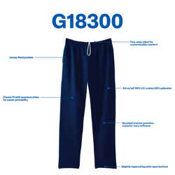 Gildan Adult Fleece Open Bottom Sweatpants with Pockets  Style G18300  Navy  2X-Large