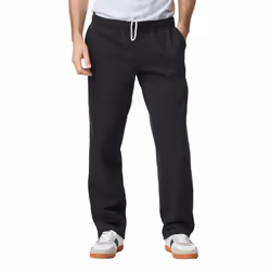 Gildan Adult Fleece Open Bottom Sweatpants with Pockets  Style G18300  Black  X-Large