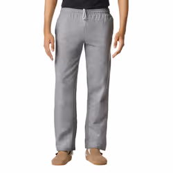 Gildan Adult Fleece Open Bottom Sweatpants with Pockets Style G18300 Sport Grey 2X-Large