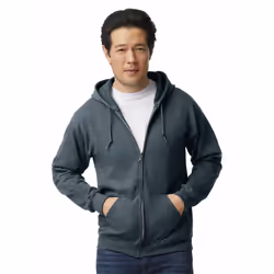 Gildan Fleece Zip Hoodie Sweatshirt Style G18600 Multipack Dark Heather 1-Pack