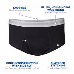 Gildan Men's Underwear Briefs  Multipack  Grey/Black (6-Pack)  X-Large