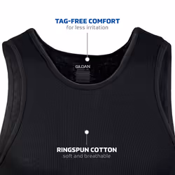 Gildan Men's A-shirt Tanks  Multipack  Style G1104  Grey/Black (5 Pack)  Large