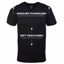 Gildan Men's V-Neck T-Shirts  Multipack  Style G1103  Black/Sport Grey/Charcoal (5-Pack)  Large