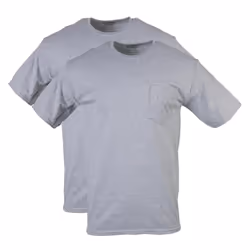 Gildan DryBlend Workwear T-Shirts with Pocket 2-Pack Sport Grey X-L