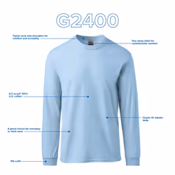 Gildan Men's Ultra Cotton Long Sleeve T-Shirt  Style G2400  Multipack