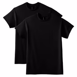 Gildan Unisex DryBlend Style G8000 Multipack T-Shirt Black 2-pack Large
