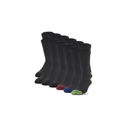 gildan Mens Polyester Half cushion crew Socks  12-Pack  Assorted  Shoe