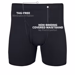 Gildan Men's Underwear Covered Waistband Boxer Briefs  Multipack  Black 5-Pack  Large