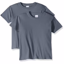 Gildan Youth Heavy Cotton T-Shirt  Style G5000B  2-Pack  Dark Heather  X-Large