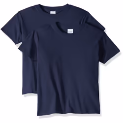 Gildan unisex child Gildan Youth Heavy Cotton T-shirt  Style G5000b  2-pack T Shirt  Navy  Small US