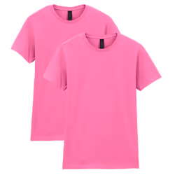 Gildan Women's Softstyle Cotton T-Shirt  Style G64000L  Multipack  Azalea (2-Pack)  Medium
