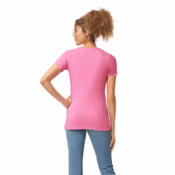 Gildan Women's Softstyle Cotton T-Shirt  Style G64000L  Multipack  Azalea (2-Pack)  Medium