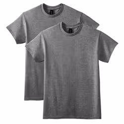 Gildan Unisex Adult Dryblend T-shirt  Style G8000  Multipack Shirt  Graphite Heather 2-pack  Large US