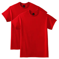 Gildan Unisex Adult Dryblend T-shirt  Style G8000  Multipack Shirt  Red 2-pack  Large US