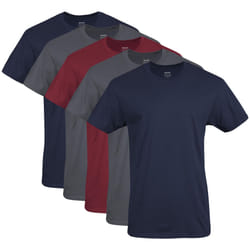 Gildan Men's Crew T-Shirts  Multipack  Style G1100  Navy/Charcoal/Card
